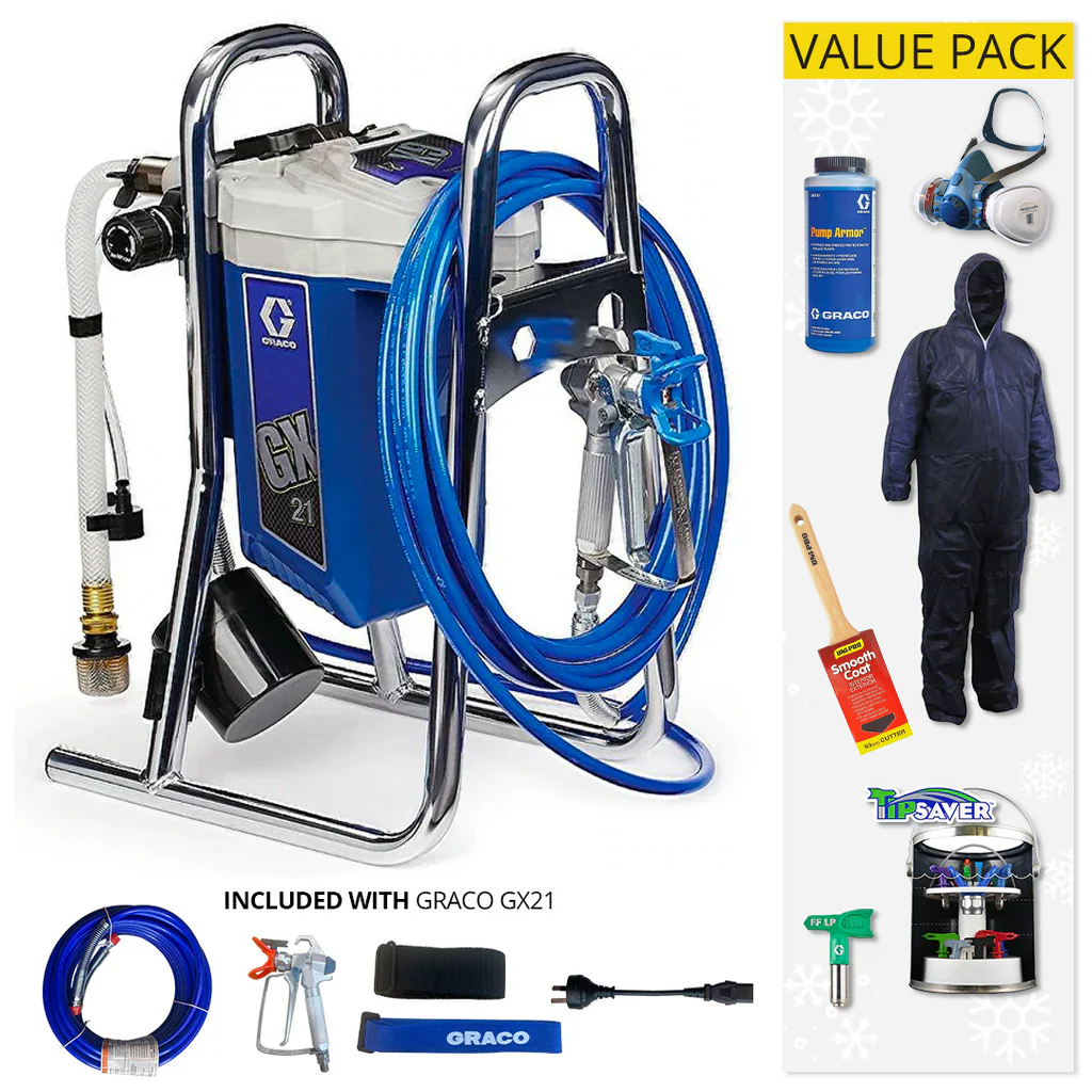 Graco GX 21 Airless Paint Sprayer + Value Pack