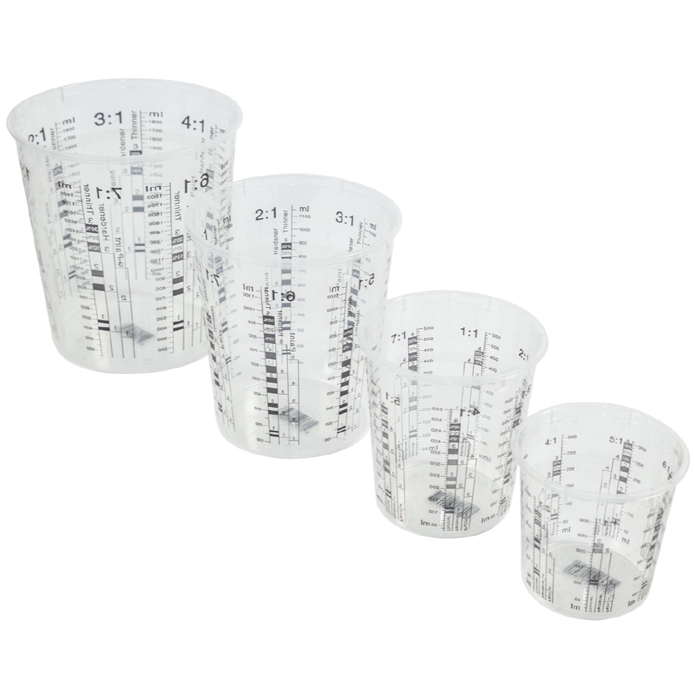 Cyclone Calibrated Mixing Cups Range