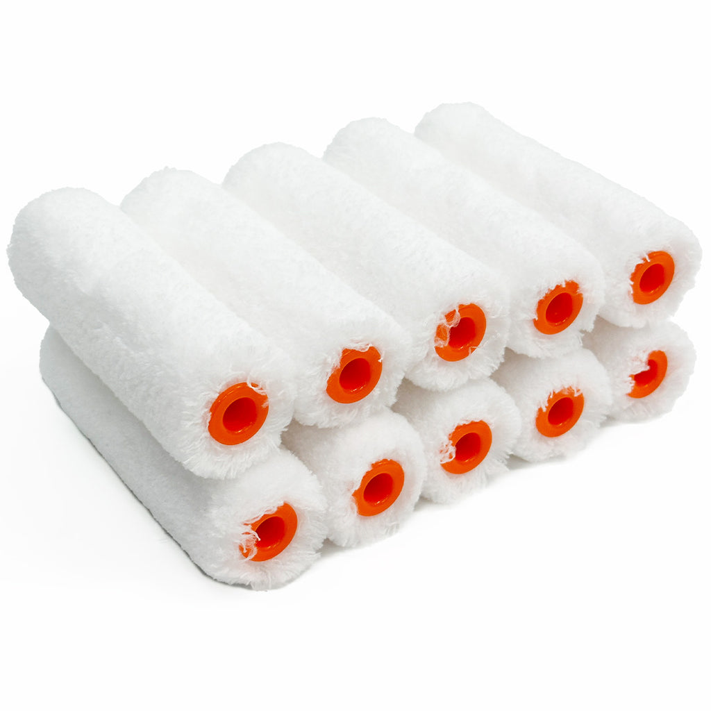 Mini-Microfibre 100mm Rollers 10mm Nap - 10-pack - Best Price in Australia - Special