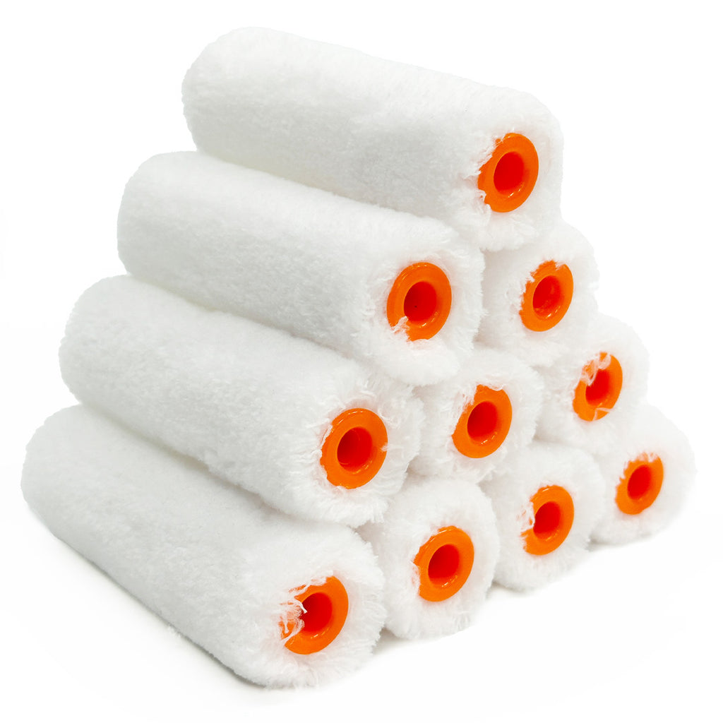 Mini-Microfibre 100mm Rollers 10mm Nap - 10-pack - Best Price in Australia - Special