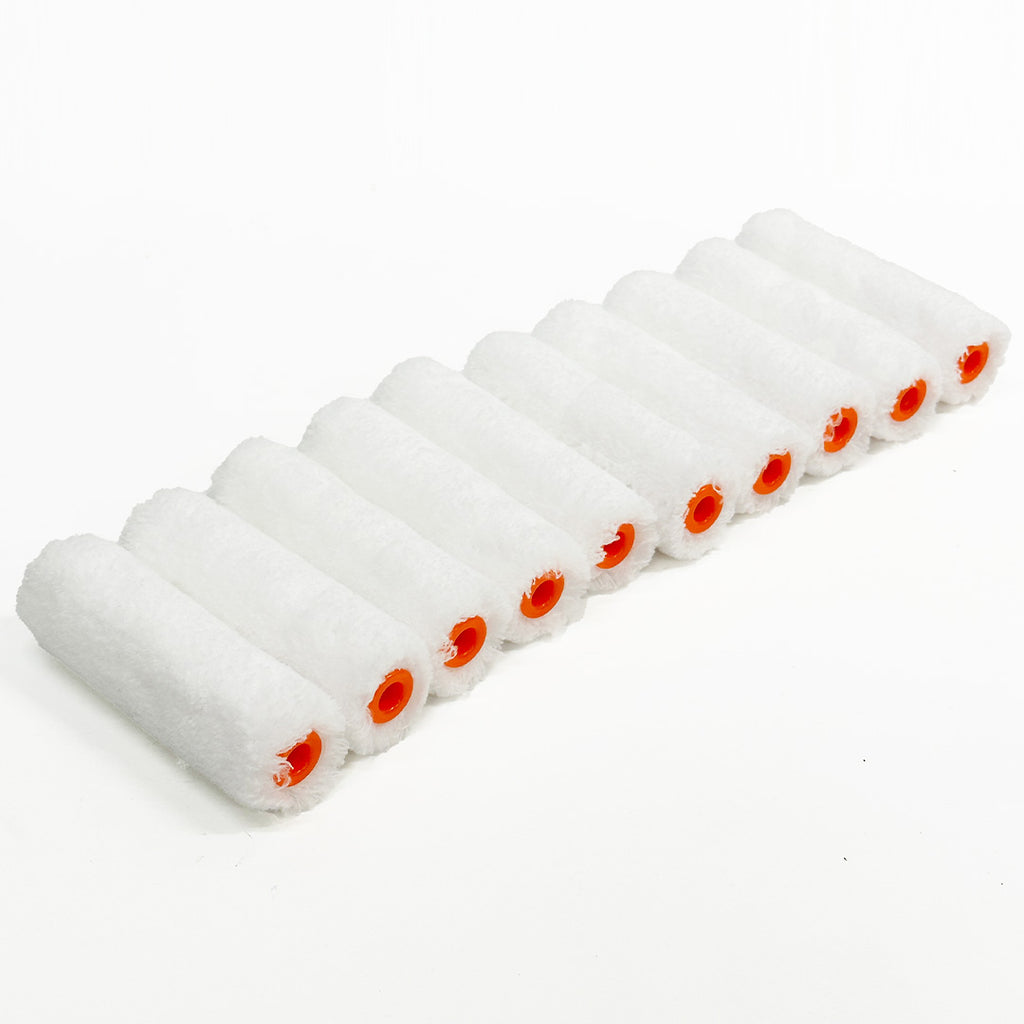 Mini-Microfibre 100mm Rollers 10mm Nap - 10-pack - Best Price in Australia - Special