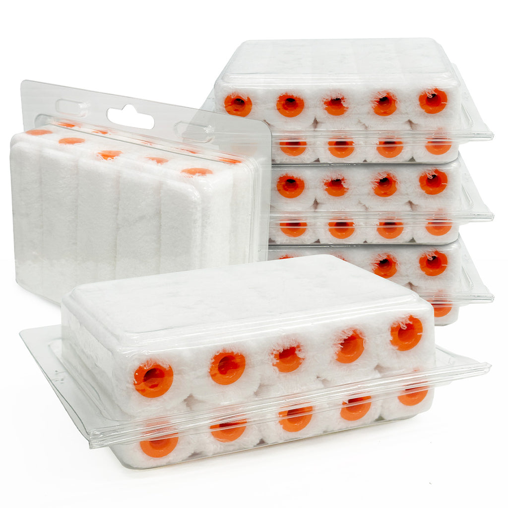 Mini-Microfibre 100mm Rollers 10mm Nap - 10-pack - Best Price in Australia - Special