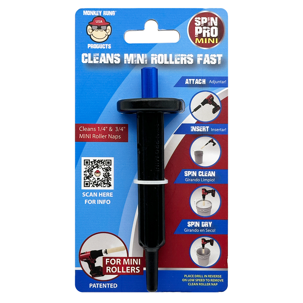 Monkey Rung Spin Pro Mini Paint Roller Cleaner Tool