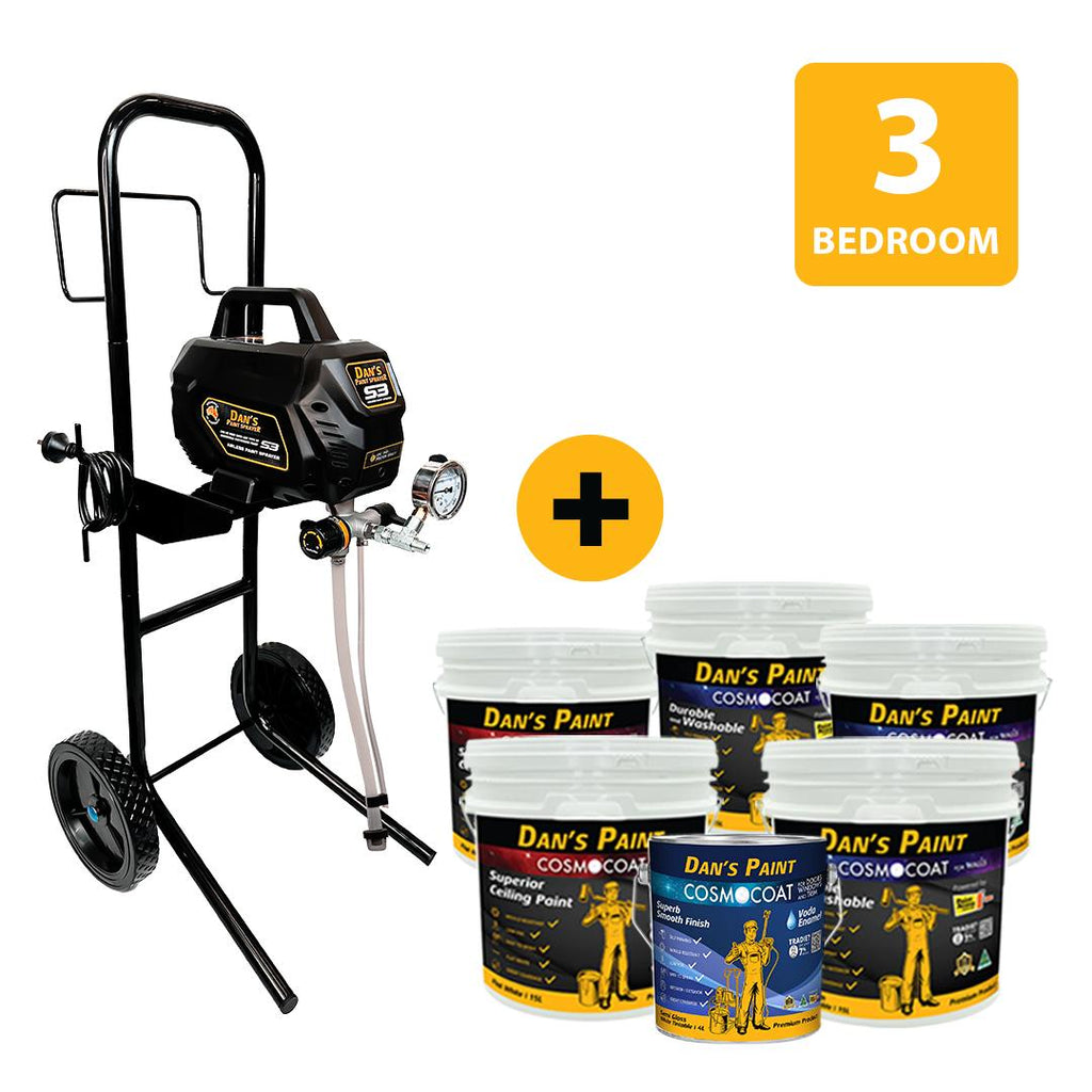 Dan's Sprayer & Paint DIY Kit for a 3-Bedroom Unit/House (120 m²)